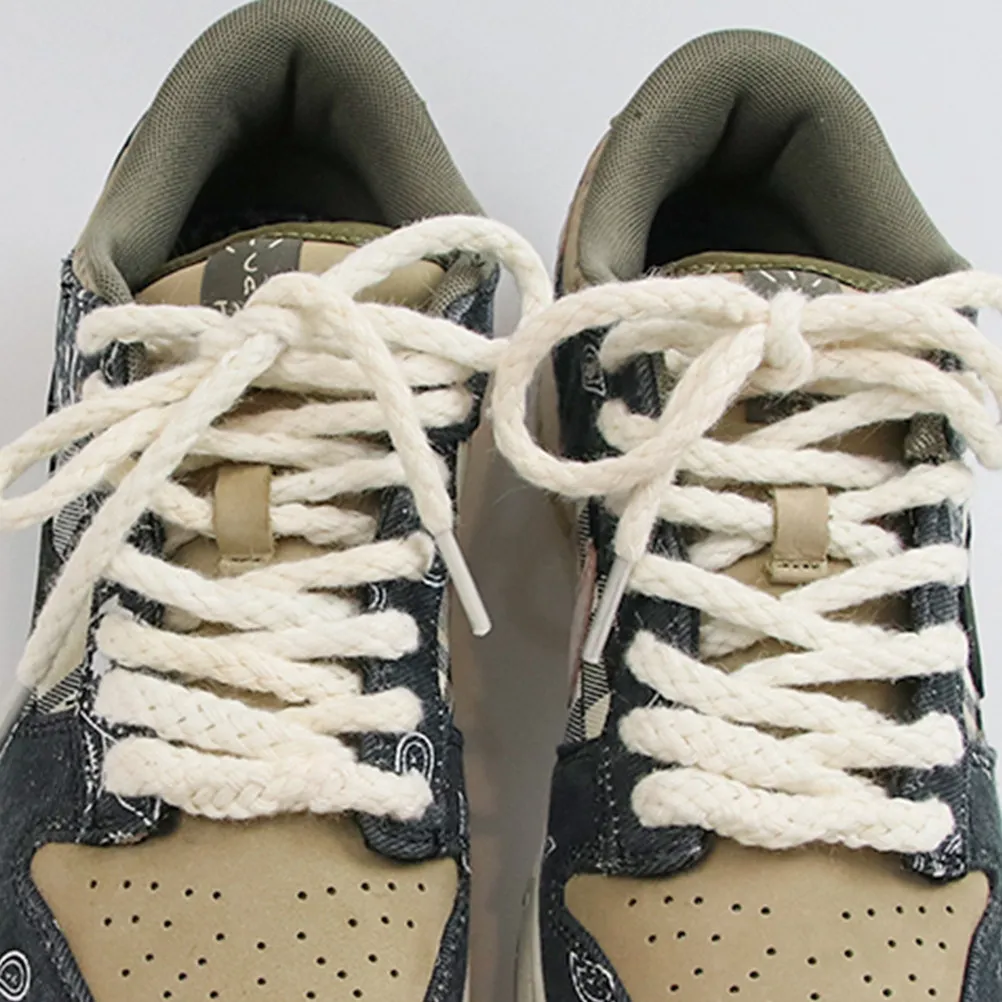 

2Pcs Polyester Shoelaces Woven Design Heavy Duty Decorative Shoelaces for Athletic Shoes Skates Roller Shoes Multifunctional Use