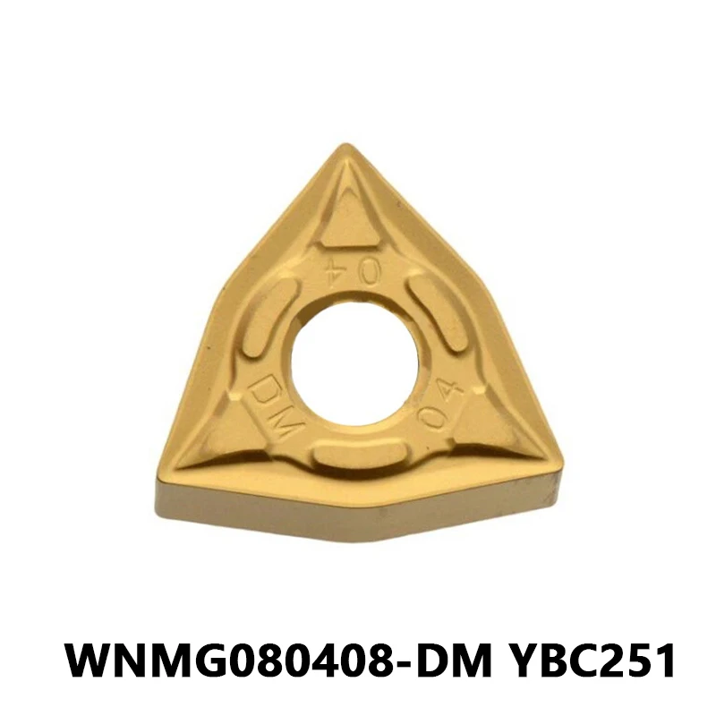 

High-Quality WNMG080408-DM YBC251 Carbide Inserts for Steel Processing External Turning Tool WNMG 080408 CNC Lathe Cutting Tool