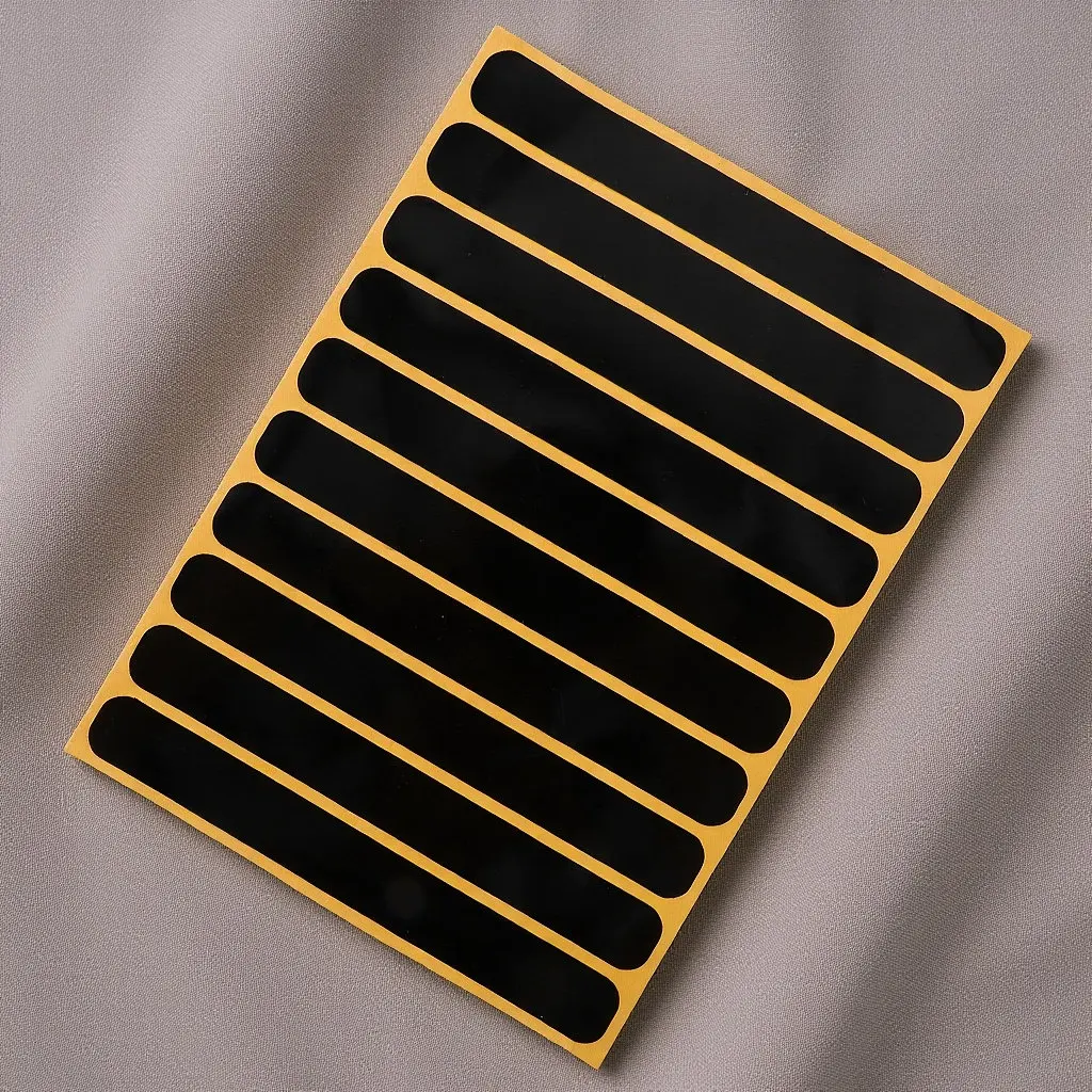 

1 лист светоотражающих наклеек для мотоциклов, 10 полосок, высоковидимая черная светоотражающая пленка для велосипедов, лыжных шлемов, квадроциклов