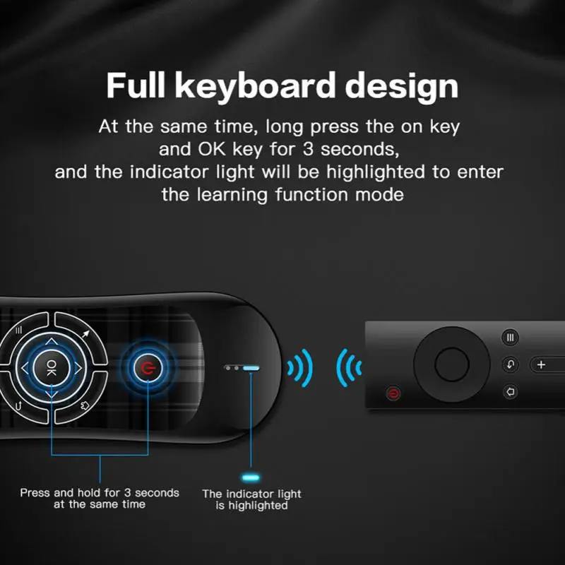 Wechip R2 2.4G Wireless Air Mouse Keyboard Motion Sense Backlight Air Mouse Touchpad Remote Control Keyboard for Android TV Box