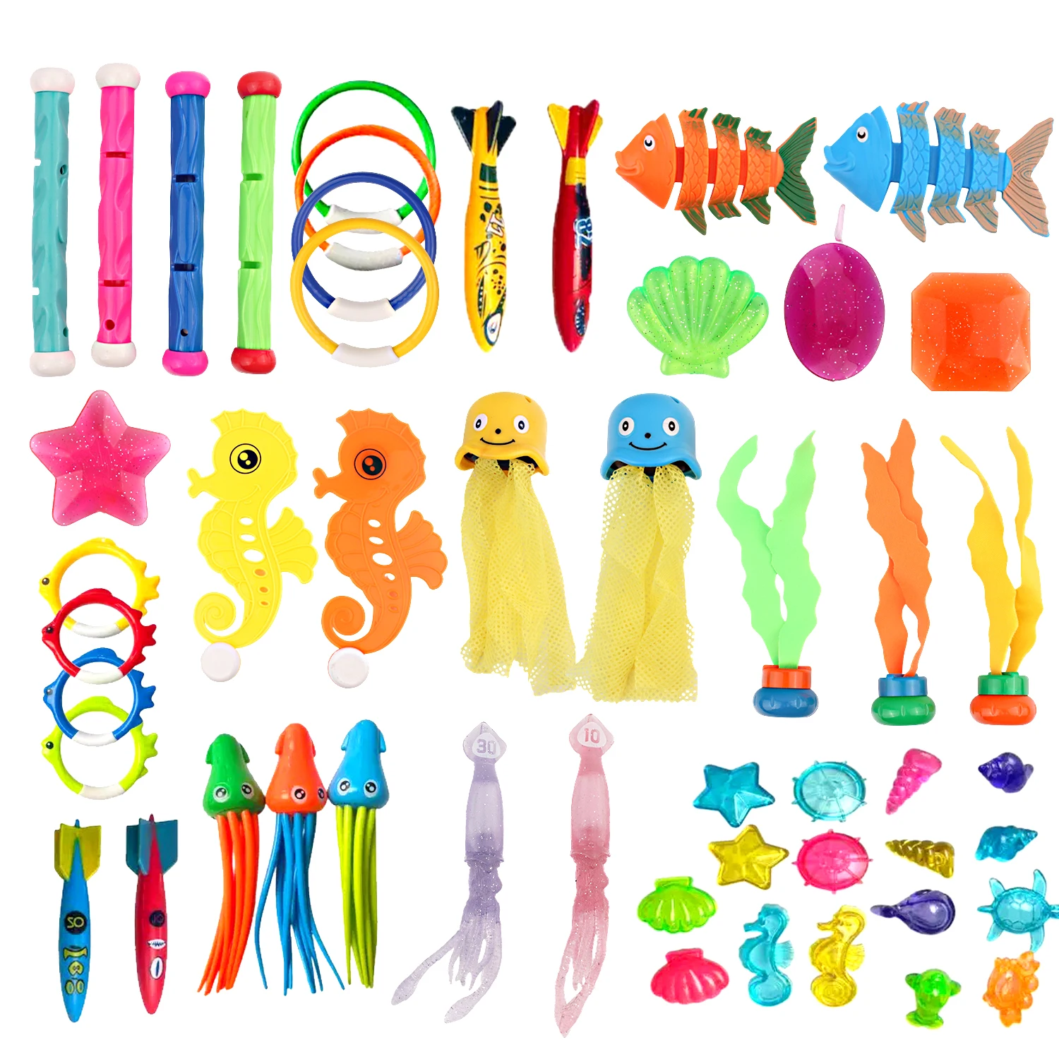 Summer diving toys, children's water play, snorkeling, gemstones, male and female parent-child swimming training, torpedoes