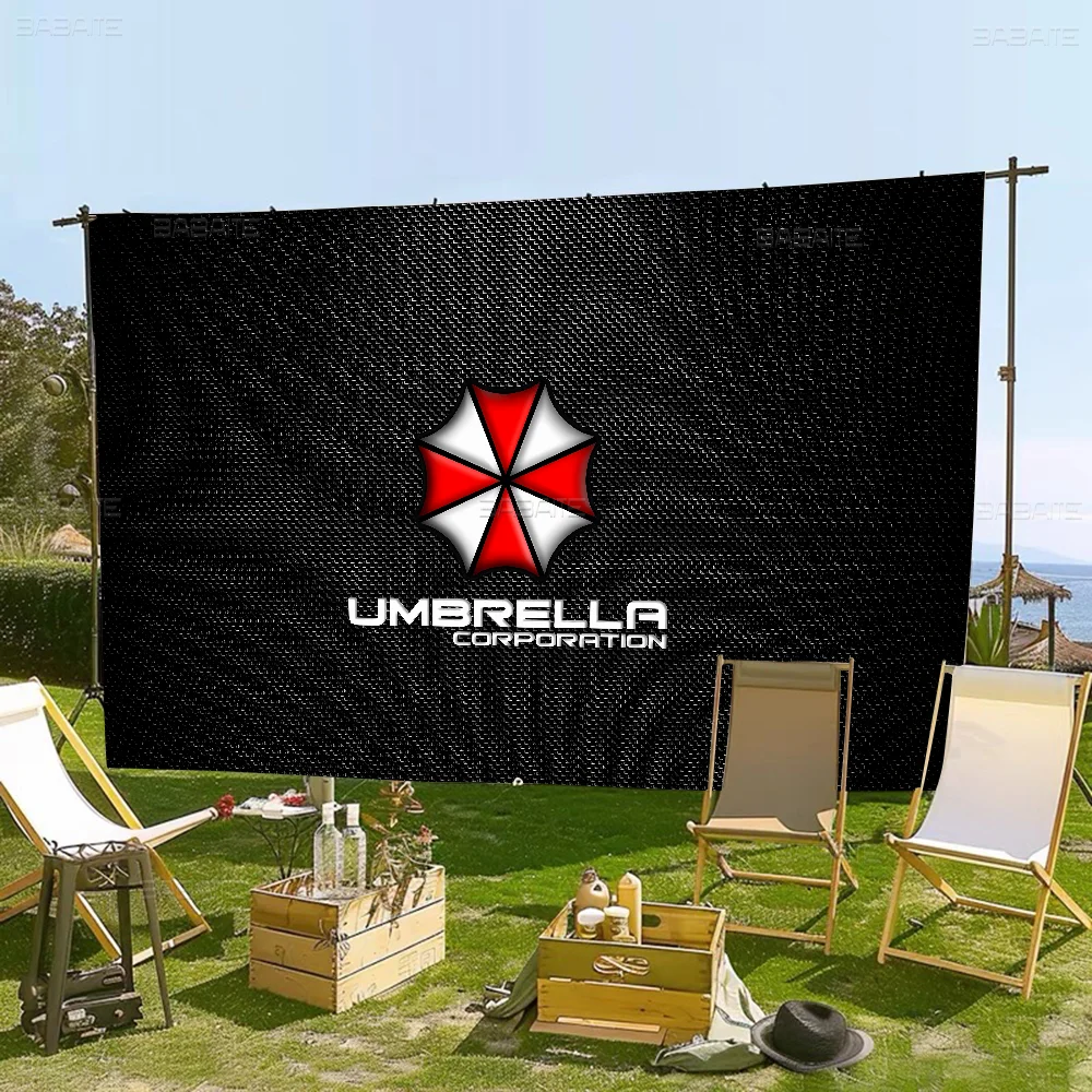 Film Horror U-Umbrella C-Corporation Cartoon Flag Art Science Fiction Room Home Decor Wall Hanging Home Decor Banner