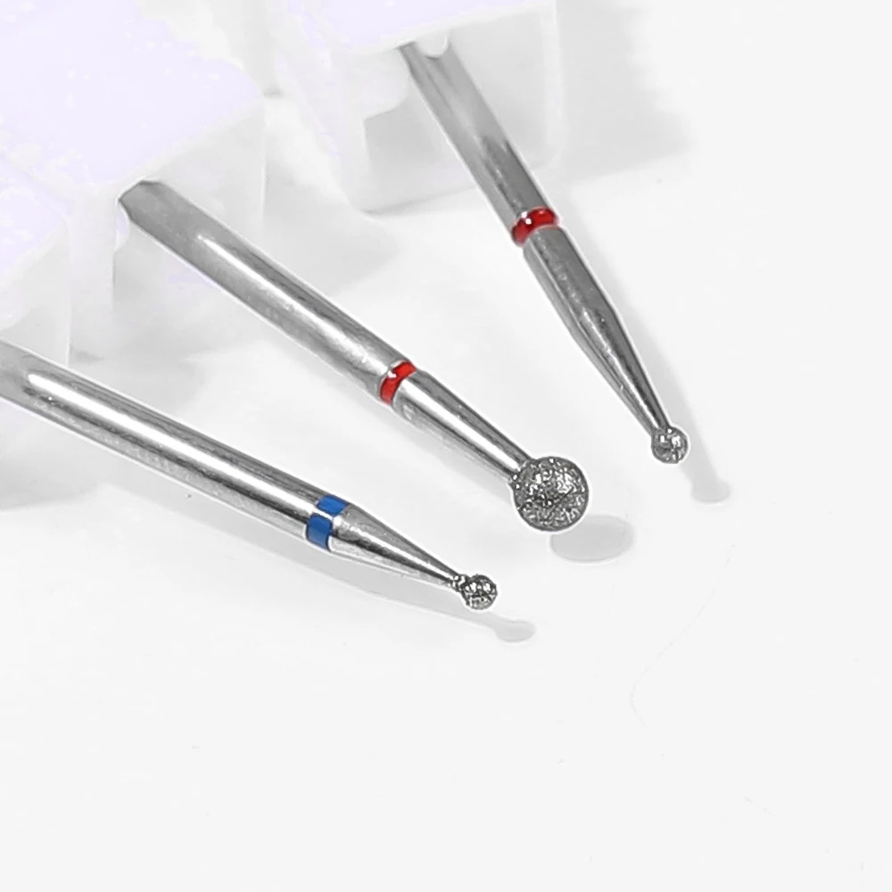 Set di punte per trapano per unghie in metallo da 3 pezzi - Testine di macinazione rotonde professionali per manicure e pedicure, accessorio essenziale per lima per unghie elettrica