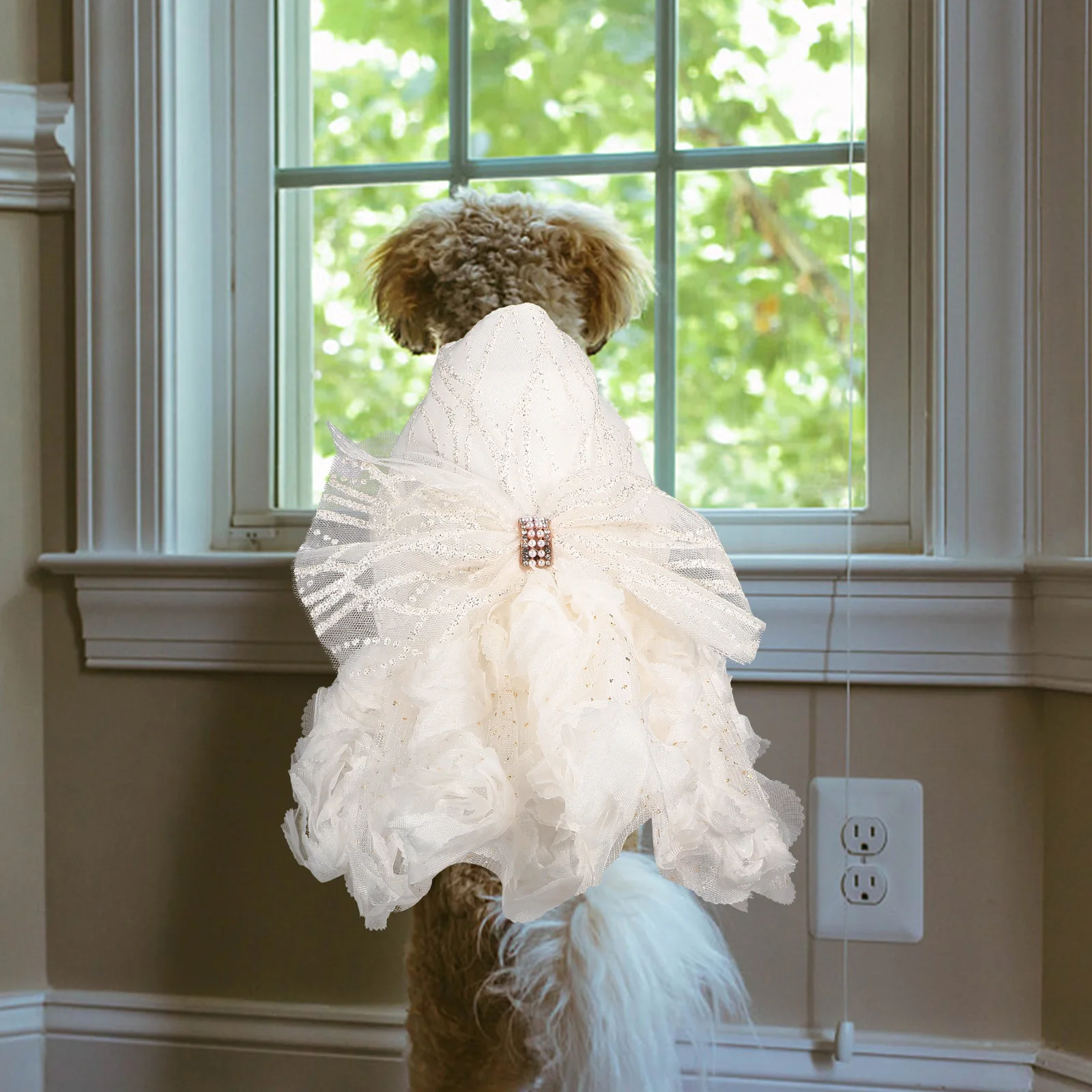 

1pcs Elegant Puppy For Special Occasion Wedding Party Holiday Event Dress Small Dog Wedding Attire Puppy Elegant Dress