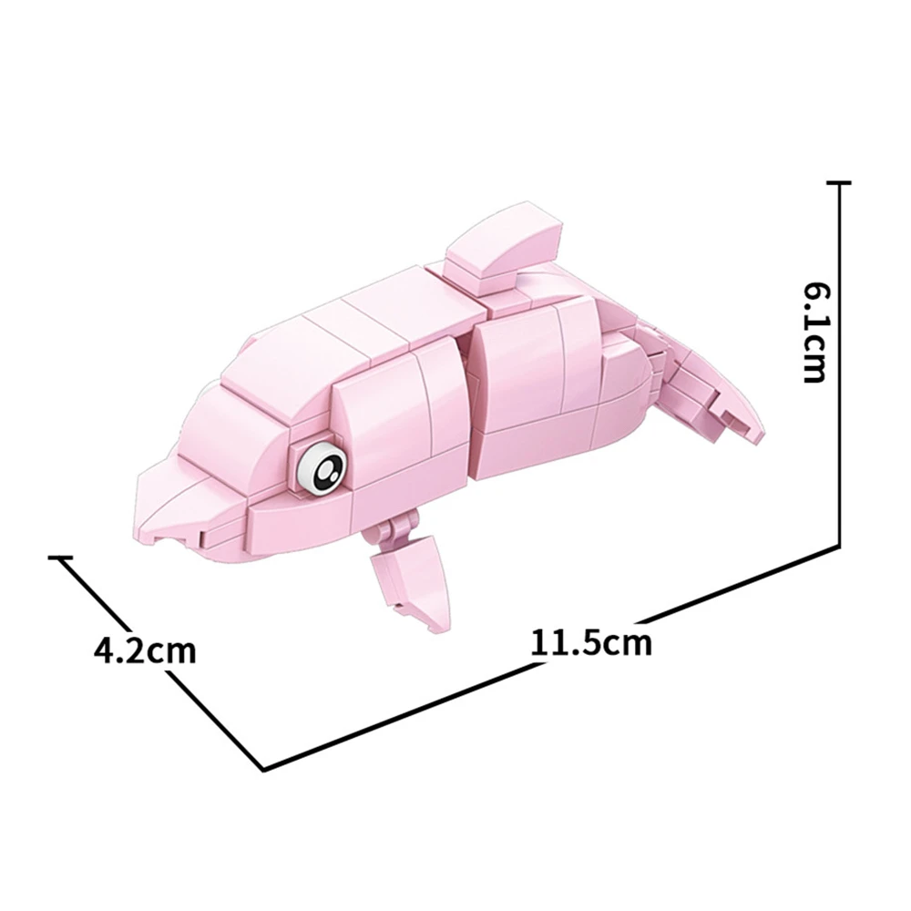 Unterwasser Welt Tiere Manta Ray Clownfisch Thunfisch Krabbe Hummer Micro Bausteine Spielzeug Desktop Ornamente Ziegel Kinder Geschenk – Detail 8