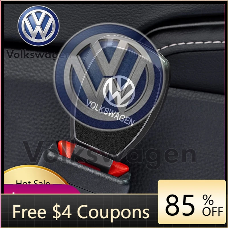 

Car Sticker 2026 Hot Styling Mouldings For VOLKSWAGEN VW 1/2Pcs Car Safety Belt Extender Buckle Plug Buckle Seatbelt Clip For VW