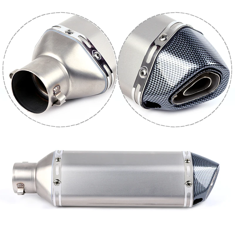 Universal Motorcycle EXHAUST Scooter Modified Muffler escape Slip On CBR 125 250 CB400 CB600 Z750 - view 5