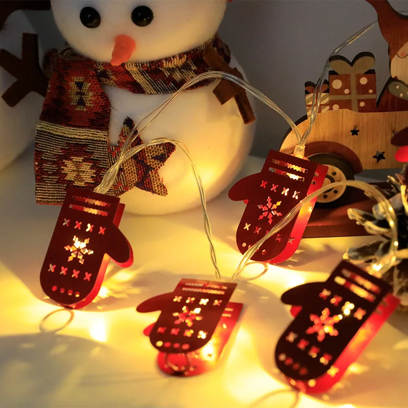 2024 Christmas LED Light String Elk Snowman Xmas Ornament Santa Claus String Light Christmas Deco for home New Year Navidad Gift