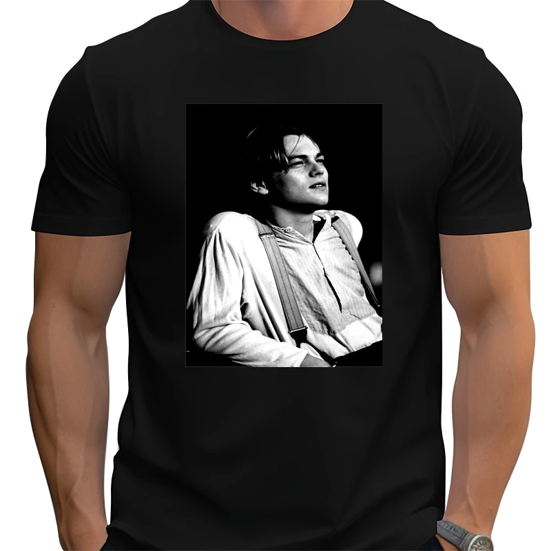 

Leonardo Dicaprio Titanic Cotton Man Printed T-Shirt For Men Harajuku Funny Men Tee Shirts Streetwear