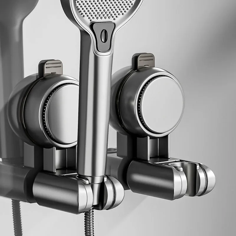 

Suction Cup Shower Bracket Fixing Artifact Punch-free Movable Adjustable Bathroom Shower Rack Nozzle Accessories
