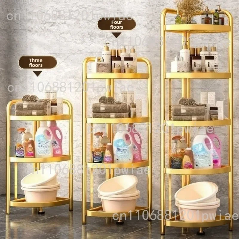 Bathroom Storage Rack 3/4/5 Tier Toilet Corner Shelf Multi Story Racks Snack Cosmetic Holder Kitchen Organizer Triangle Shelf