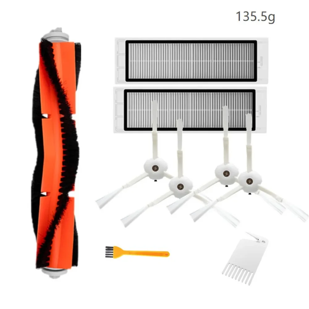 For Xiaomi for Stone for Tile Sweeper Accessories Roll Brush Edge Brush Filter Set