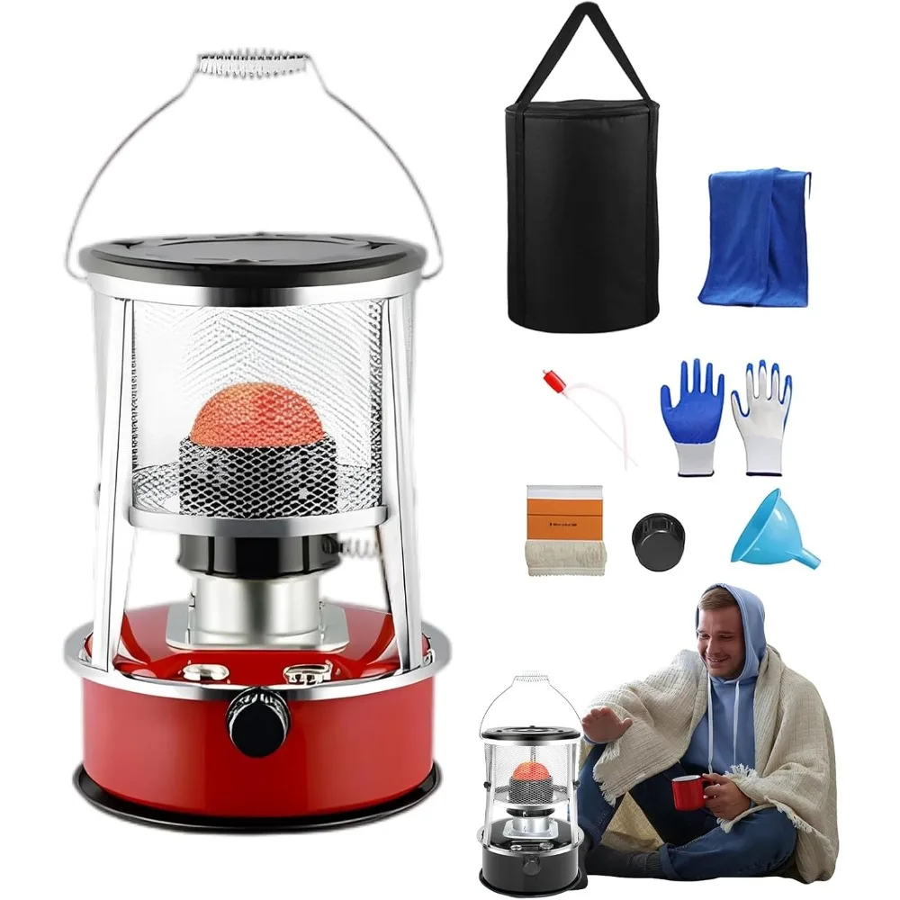 Non Electric Heaters for Indoor, Portable 9000 Btu  Heater Indoor & Stove 2-in-1, Emergency Backup Heater for Outdoor