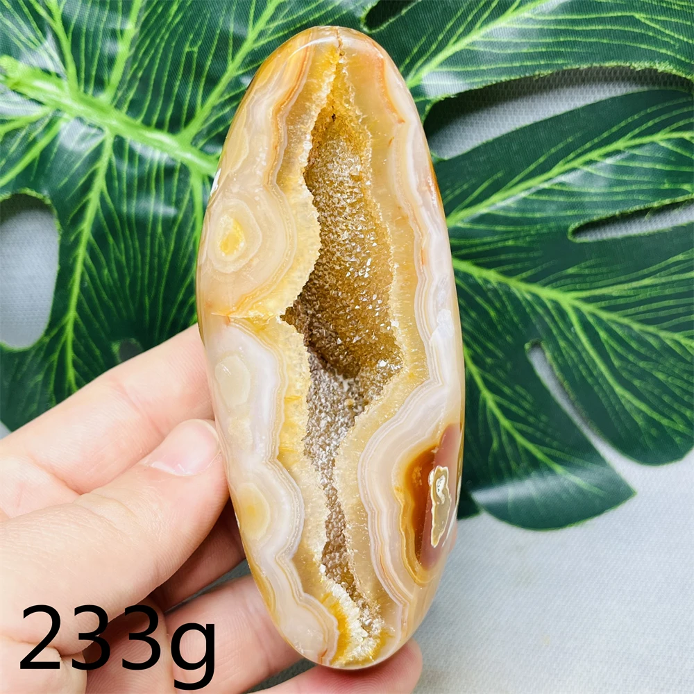 Natural Gemstone Geode Agate Polished Colorful Crystal Original Mineral Specimen Home Room Decoration Energy Healing