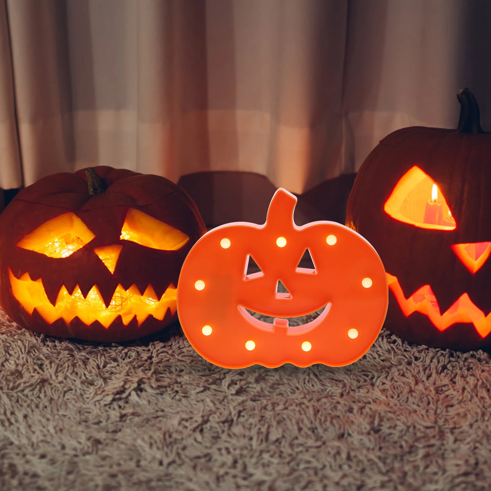 

Funny Pumpkin LED C Kids Halloween Lights Durable Premium Material Scary Halloween Party Decor Vintage