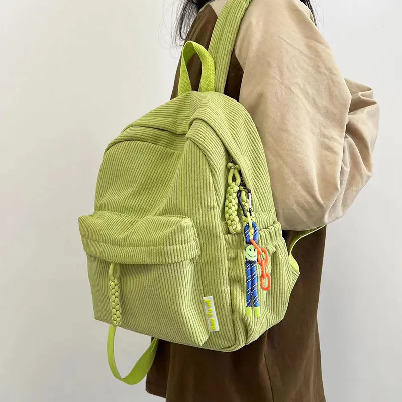 

Corduroy Kids Backpacks Back To School Bags Dual Shoulder Minimalist Backpack Designer Bag Cute Backpack Class Bags for Girl Sac