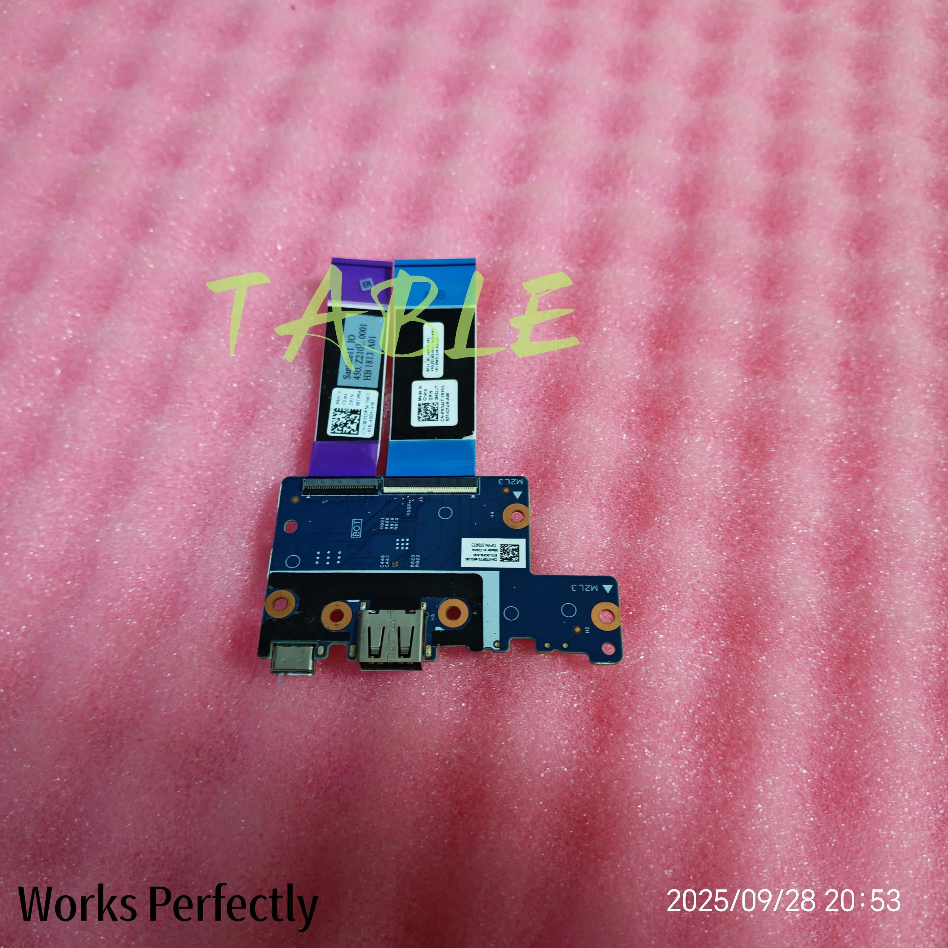 

For Dell chromebook 5190 2-in-1 USB power supply small board and cable 0t0rt5 t0rt5 17b62-1 dt7v4 OK free shipping