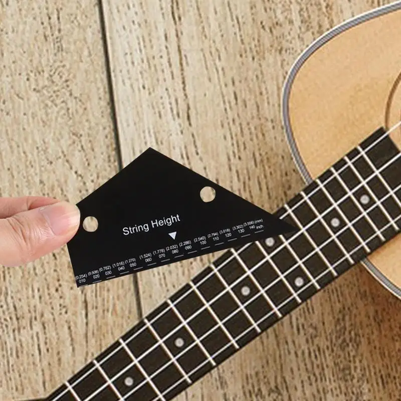 String Action Ruler Stainless Steel Guitar Instrument Ruler Guitar Measure Tool Portable String Action Ruler Gauge Fret Catcher