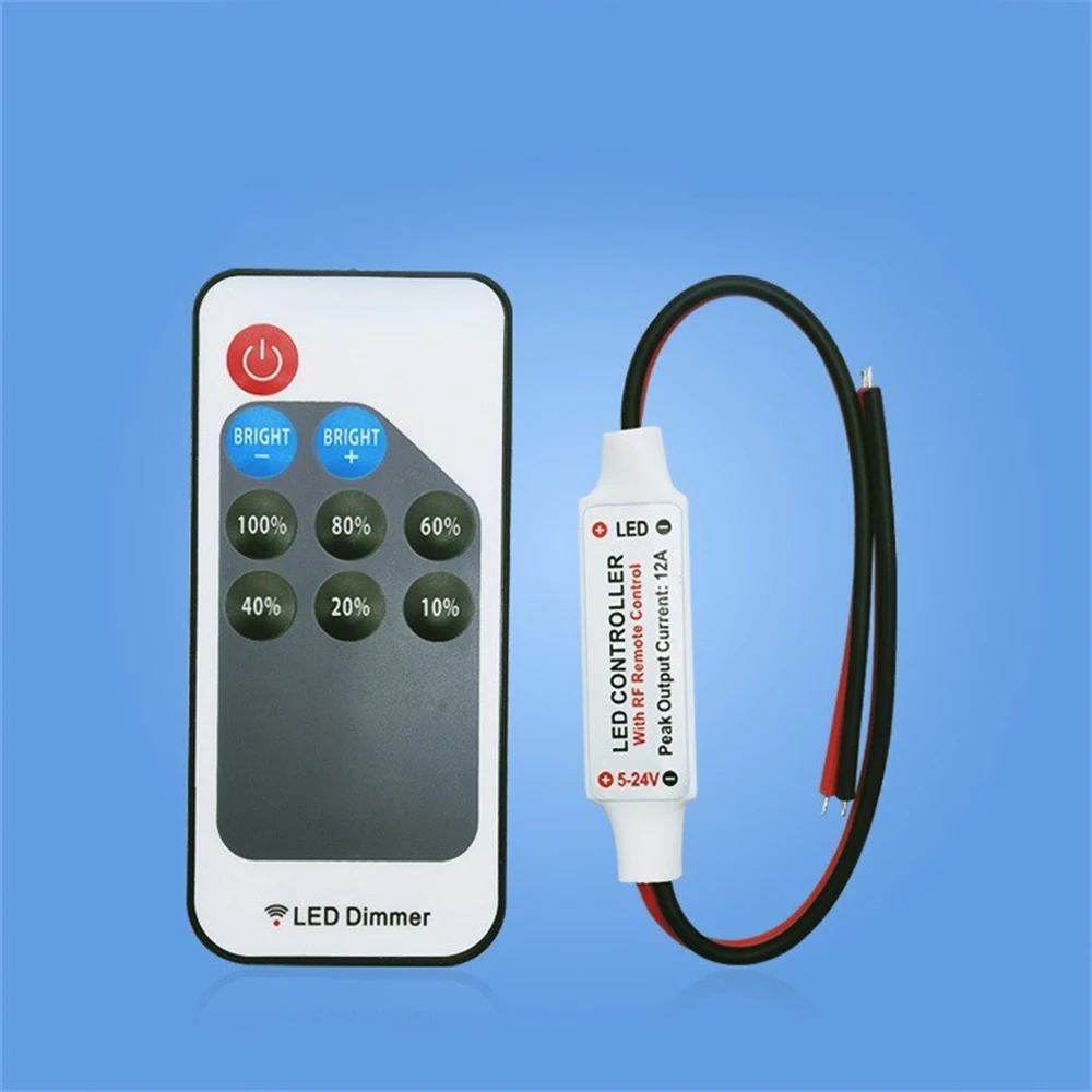 Wireless Rf Dimmer 35g Wireless Control Durable High Quality Dimming Ease Of Use Monochrome Led Strip Controller Remote Control