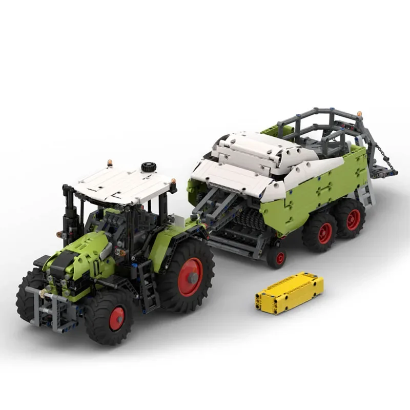 RC Extensible Farm Tractor com Square Ball Set, Building Blocks Brinquedos, MOC-94474, MOC-94468, MOC-38535, MOC-38329