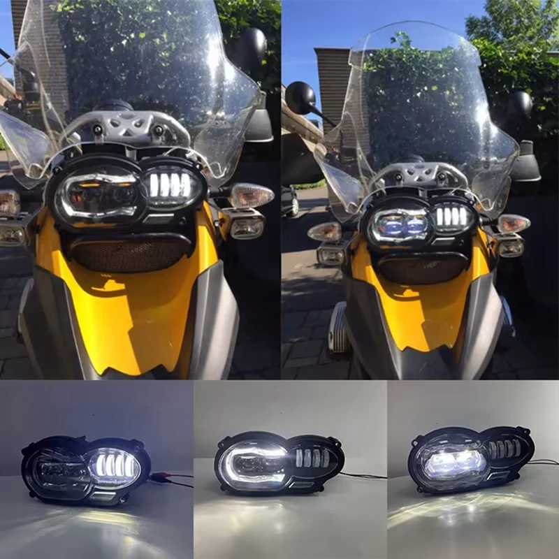 Motorcycle Modified Led Headlight Head Light Lamps Assembly For BMW R1200GS 2004 - 2012 IP67 Waterproof