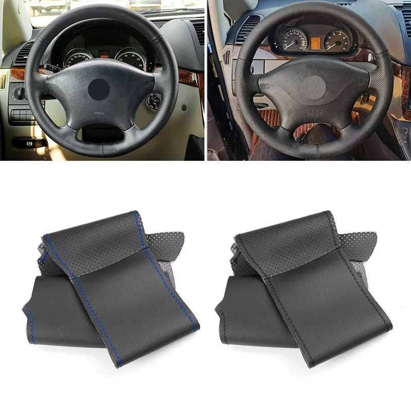 

Braids on Steering Wheel For Mercedes Benz Viano W639 2006-2011 Vito 2010-2015 Perforated Leather Car Steering Wheel Cover Trim