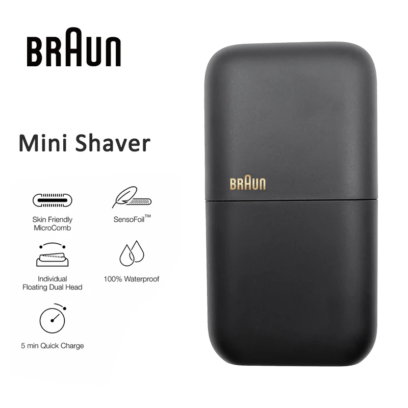 Braun M1012 Mini Electric Shaver Men's Rechargeable Shaving Beard Razor Trimmer Machine Braun X Series Hair Removal