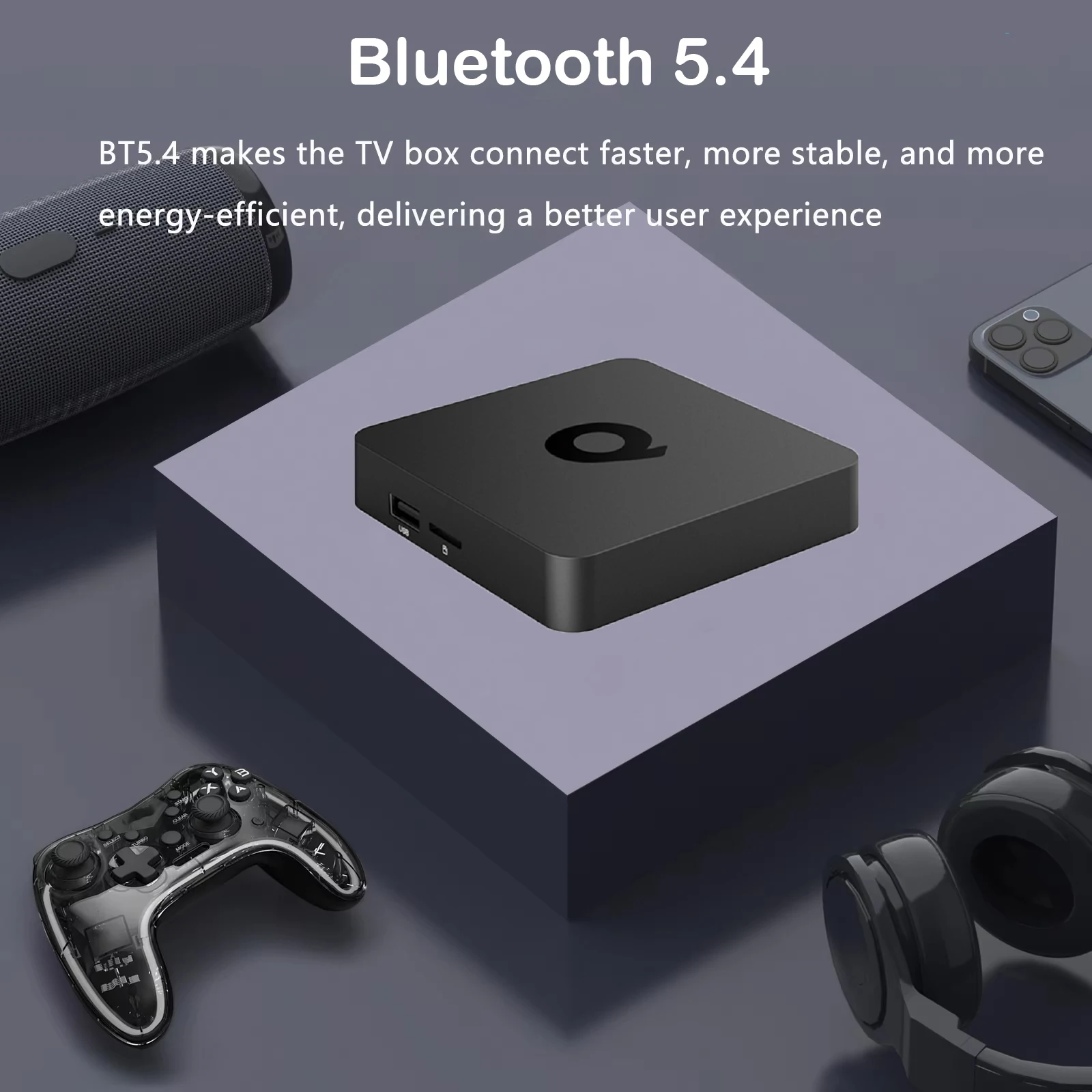 Q1 8GB 128GB صندوق التلفزيون الذكي أندرويد 14 مشغل الوسائط جوجل مساعد Bluetooth5.4 Allwinner H313 Dual Wifi 5G PK T1 H96 X96 TV Box
