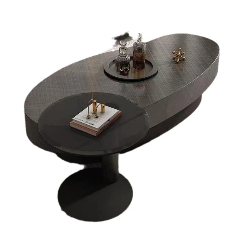 

Minimalist light luxury Internet celebrity mango coffee table, home living room stainless steel