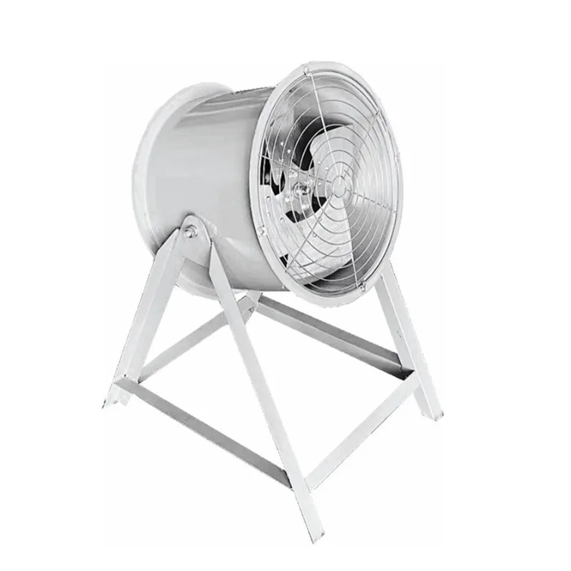 Post type axial flow fan, low noise station blower, aluminum combined impeller, pure copper core wire