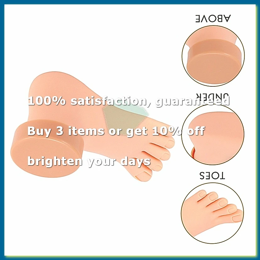 ●Practice Foot Model Flexible Movable Soft Fake Foot Tool for Nail Art Train-ROWI