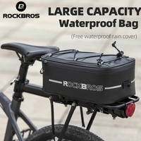 ROCKBROS Bicycle Bags Waterproof 4L Cycling Travel Trunk Bag Seat Saddle Pannier MTB Electric Bike Reflective Luggage Carrier