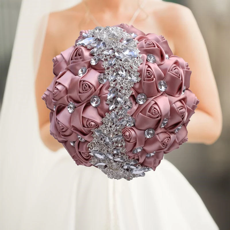 Blush Pink Bride and Bridesmaid  Bridal wedding Bouquet