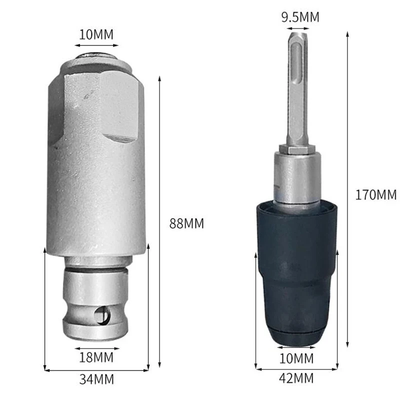 SDS-PlusからSDS-Maxへのアダプター - 炭素鋼ロータリーハンマーコンバーター、耐衝撃シャンクで省力化された穴あけを実現