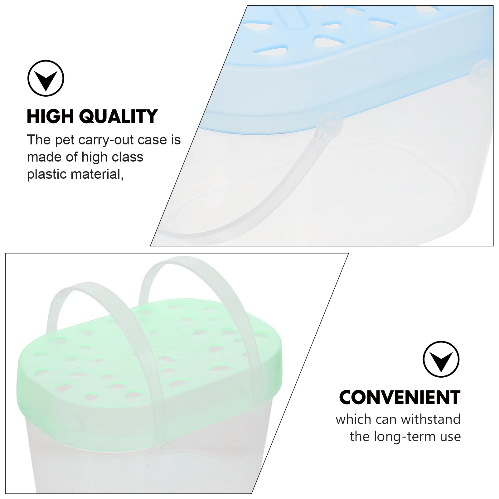 

3pcs Pet Carry-Out Case Portable Travel Hamster Cage For Small Animals Breathable Outdoor Container Handheld Carrier Pet