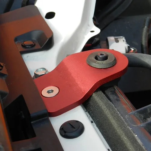 Imagen 2 del producto Par de soportes para radiador de coche, soporte de refrigeración de carreras, soporte para radiador de coche, soporte de aluminio para tanque Subaru