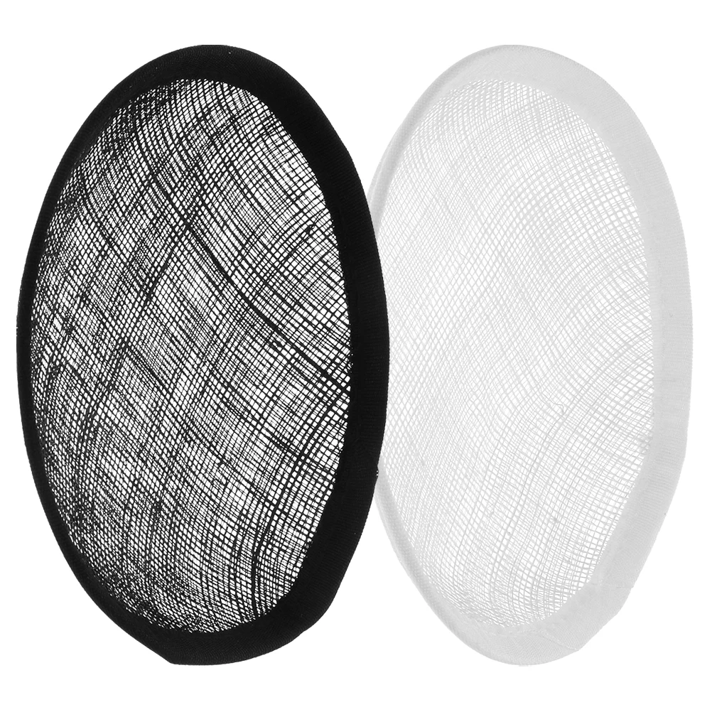 

2Pcs Hat Round Shaped Sinamay Straw Accessories for Making Hats Hats Making Fascinators Craft Sewing Supplies