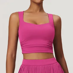 Yoga Vest Breathable Sports Bra Anti-Sweat Fitness Top Women High Strength Yoga Bra Shockproof Crop Top Sport Bra Gym Workout To