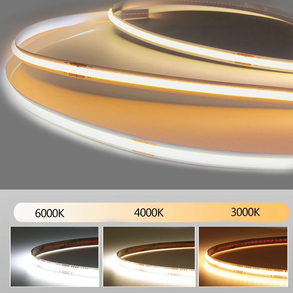 COB Led strip 320 Chips Dimmable Flexible High Quality Led Strip Factory Sale High Lumen Dots-free Led Strip Light