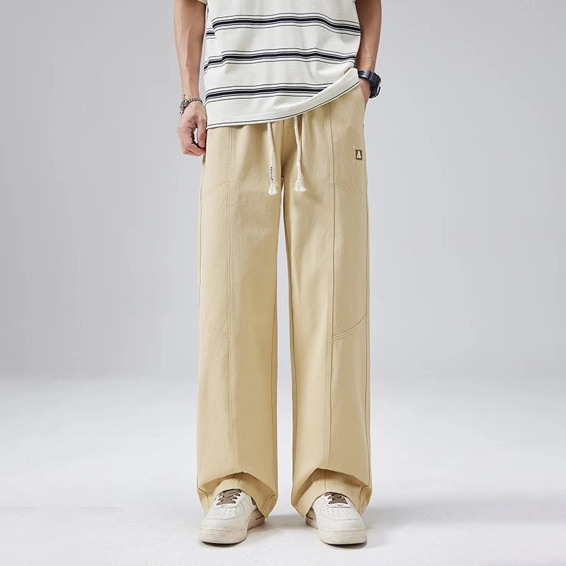 

Faionable Straight Leg Workwear Casual Pants Men's Versatile Spring Autumn Loose Wide Leg Long Trousers Spring Autumn