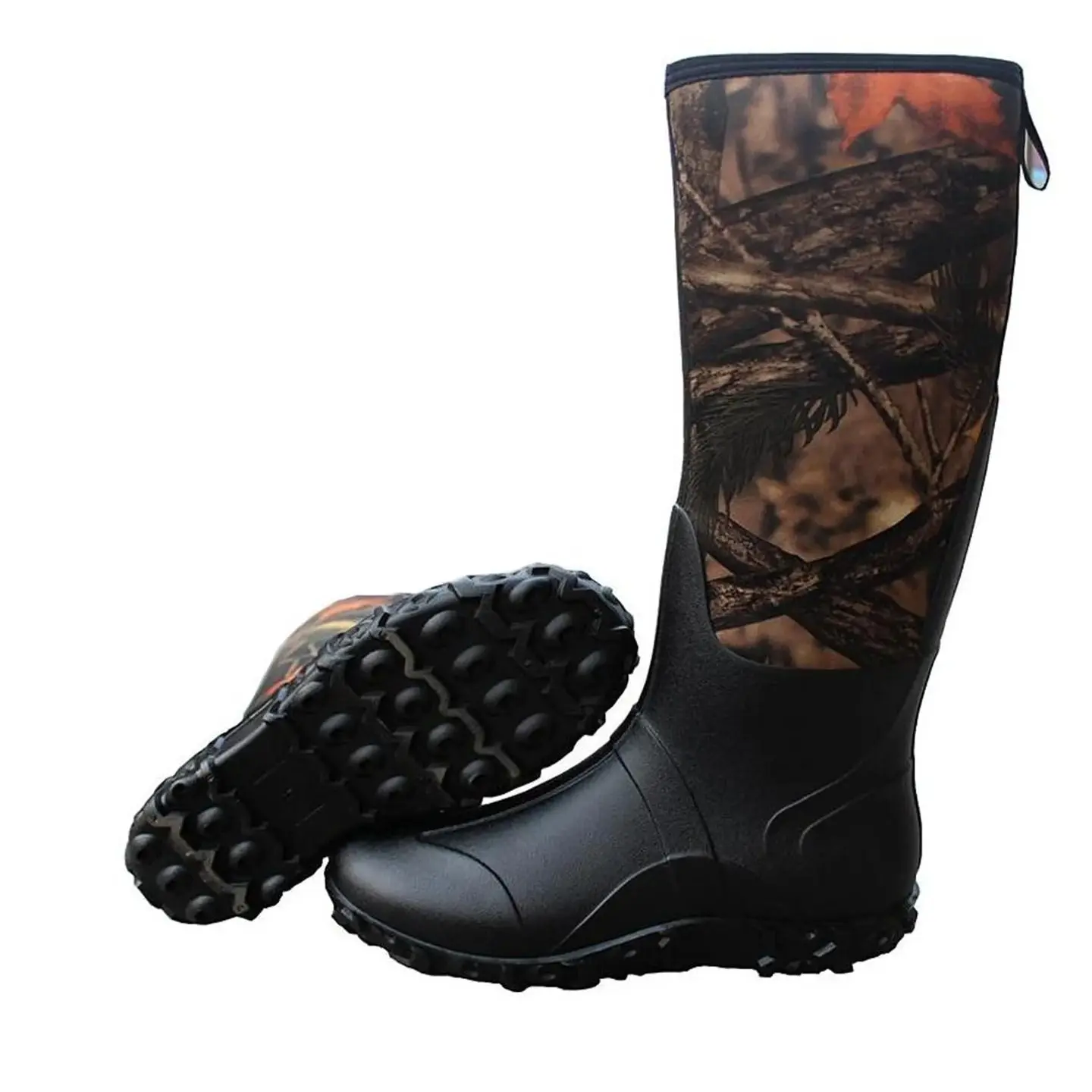 Neopren-Herren-High-Top-Tarnmuster-Jagdstiefel Outdoor-Tiefwald-Regenstiefel Verschleißfeste Wasserdichte Eisangelstiefel