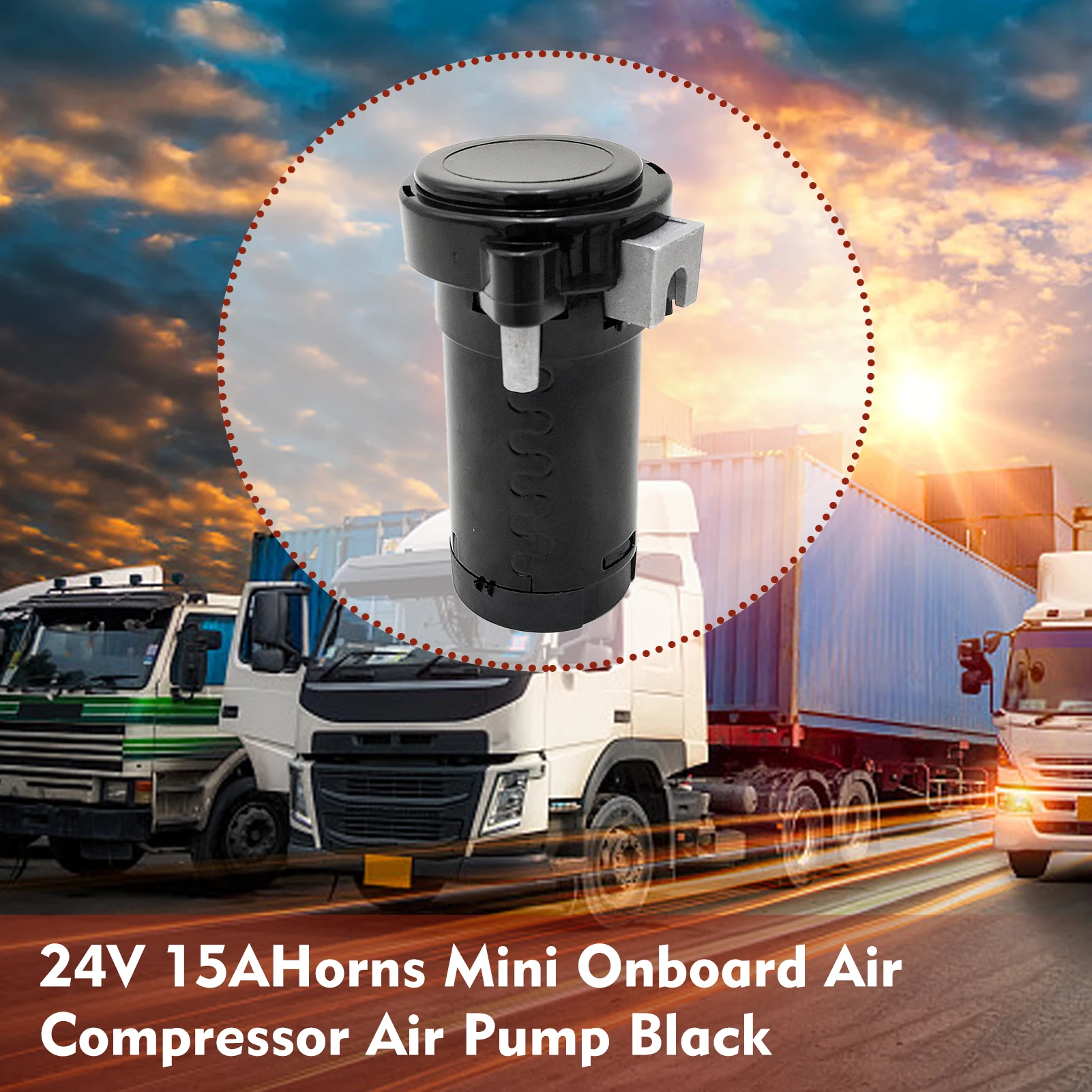 Air Compressor 24V Air Pump Air Horn Compressor Kit for Any Vehicle Trucks Lorries Trains Yachts