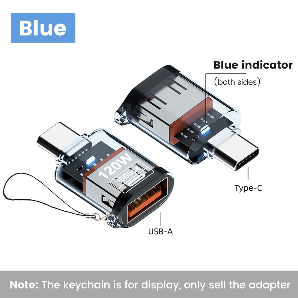Olaf 120W Type C naar USB A OTG-adapter USB 3.2 naar Type C snellaadconnector voor iPhone 15 16 Macbook iPad Huawei P60Xiaomi