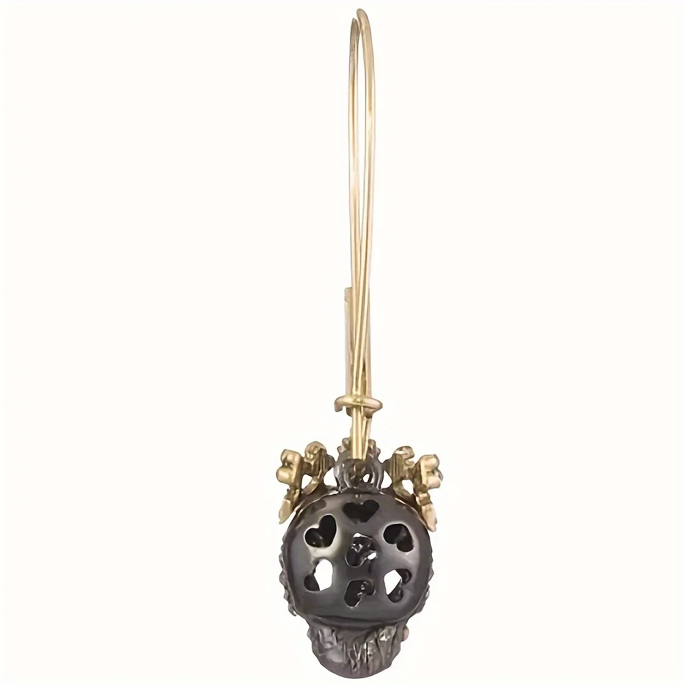 Halloween Punk Personality Skull Rhinestone Earrings Shine Alloy Earrings Couple Holiday Gift Jewelry