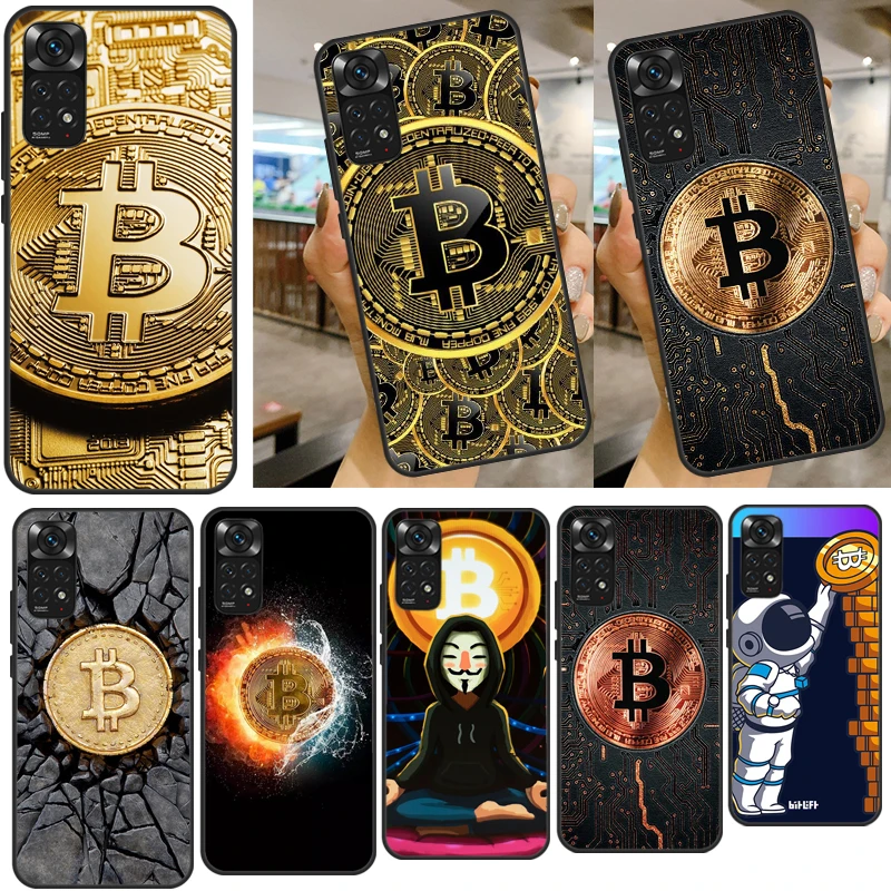 Bitcoin Coins Funny Phone Case For Xiaomi Redmi Note 11 10 9 Pro Note 10S 9S 8T 9A 9T 9C 8 7 Soft Back Cover