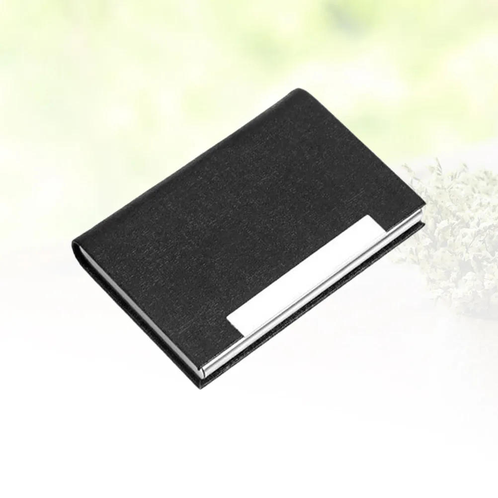 

Stainless Steel and PU Business Card Holder Name Organizer for Cards Id Credit Cards Elegant Fashion Design Handmade Premium