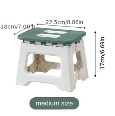 Folding Step Stool 1 Pack 310 Lbs Capacity Sturdy Lightweight ABS Plastic Step Stool with Non Slip Surface image 5