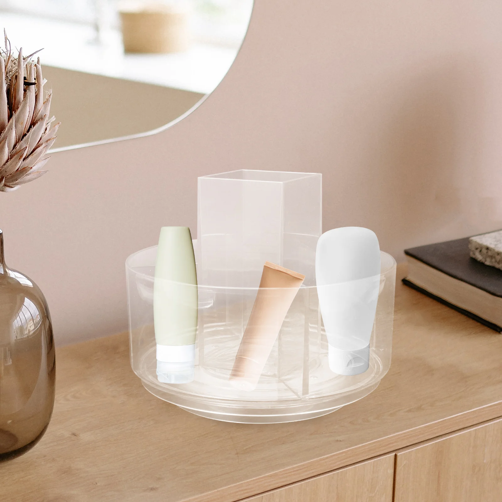 

Rotatable Desktop Cosmetics Holder 360 Degree Rotating Makeup Organizer Multi-Layer Storage Rack Cosmetics Display Stand