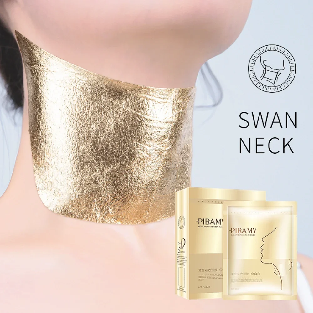 Gold Firming Neck Mask 10pcs Moisturizing Anti Wrinkles Anti-aging nourishing Neck Masks korea Beauty Necks Skin Care Products