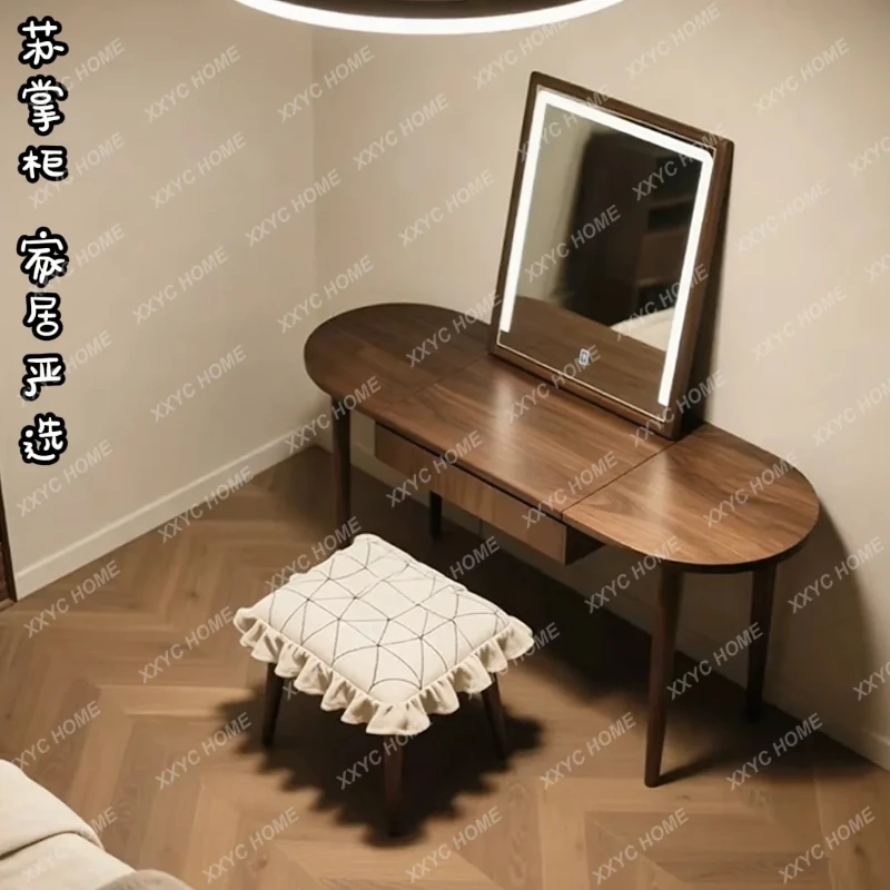 

X-S Light luxury makeup table antique bedroom simple solid wood banana leaf shape simple modern HG